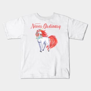 Unicorn Gift Be Unique Never Ordinary Inspirational Unicorns Kids T-Shirt